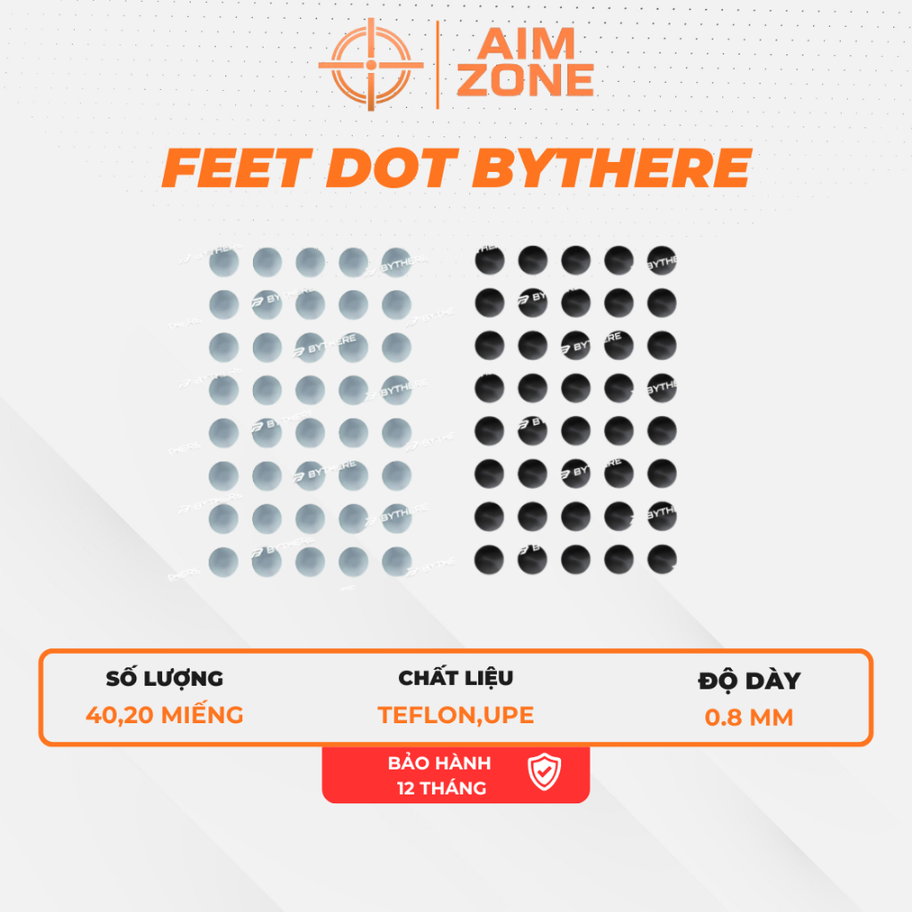 Miếng Dán Feet Chuột Bythere DIY | Feet Chuột Dot | Độ Dày 0.8 MM | Phù Hợp Cho Mọi Loại Pad