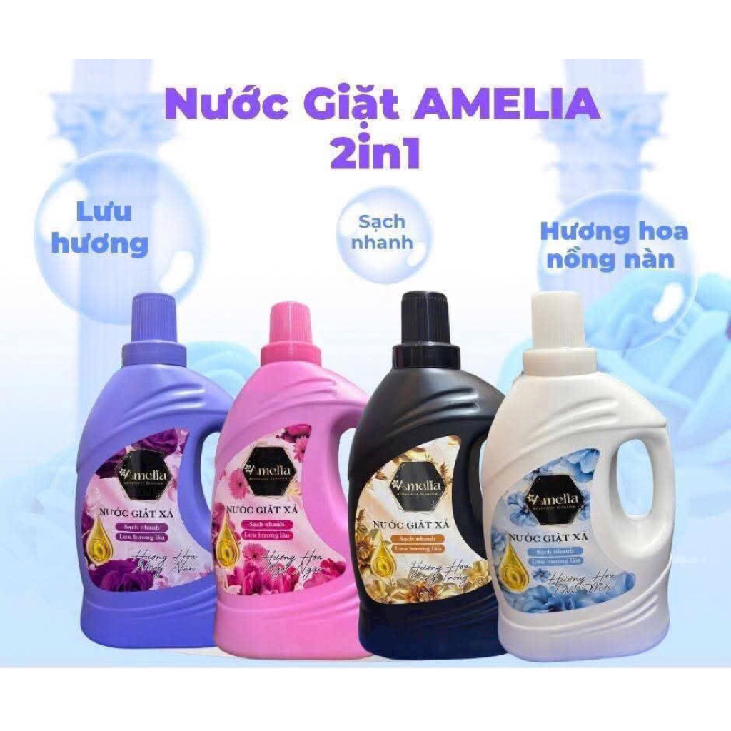 Nước giặt xả Amelia 2 trong 1