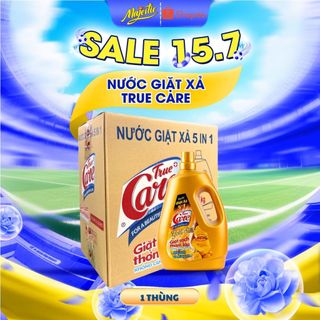 Thùng Nước Giặt Xả True Care 5in1 Hương Gold Silk (2.4Kg - 4.8Kg)