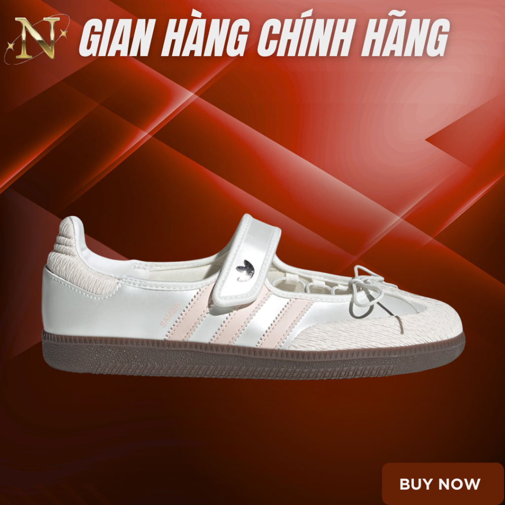[HÀNG CHÍNH HÃNG] Giày Sneaker Adidas Samba Jane Ballet Cloud White Pink Nữ Full Box.