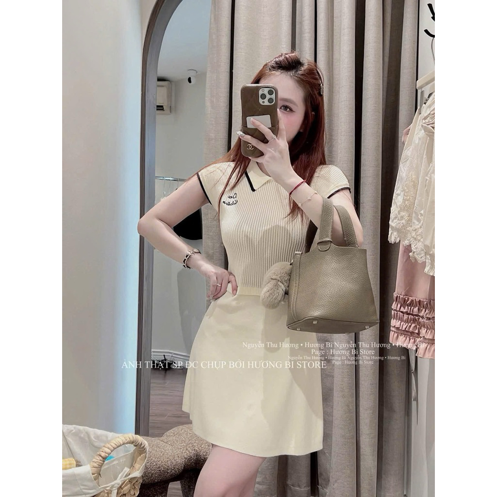 (NH CLOTHING)Váy suông Quynhanhhouse Váy mongtoghi thêu ngực QC61145 freesz