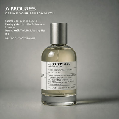 Nước Hoa Nam Amoures Good Boy Plus Nguyên Liệu Nhập Khẩu Hương Thơm Thanh Mát, Dạng Xịt 30ml và 100ml