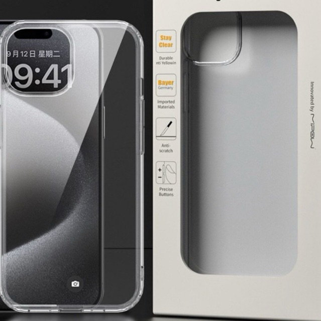( Đã có IP 16 ) ỐP LƯNG Cường lực MIPOW TEMPERED GLASS IP 12 MINI —> 15PM (TRANSPARENT)