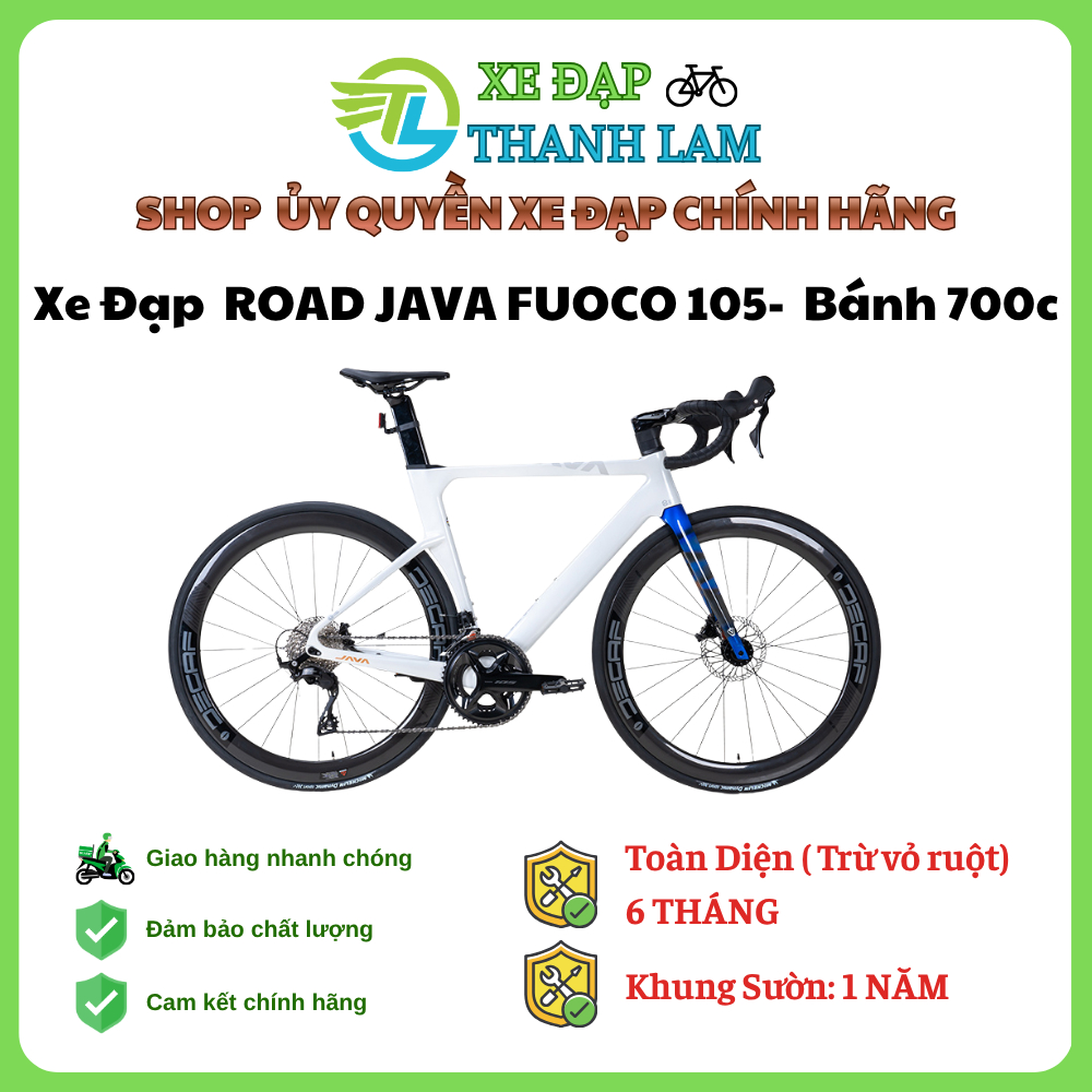 Xe Đạp Đua Đường Trường Road JAVA Fuoco 105 - Phanh Đĩa, Bánh 700C | XE ĐẠP THANH LAM