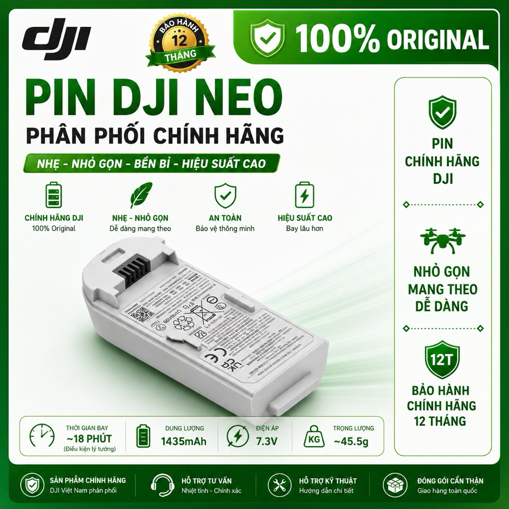 Pin flycam fpv DJI NEO - chuẩn hãng