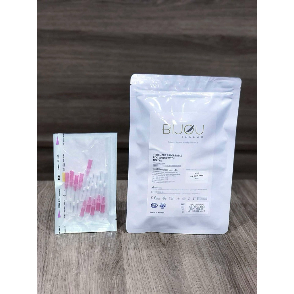 [Combo] Chỉ Cấy Huyệt Sinh Nhiệt BIJOU PDO Hàn Quốc, Chỉ Phẫu Thuật Tự Tiêu Liền Kim BIJOU