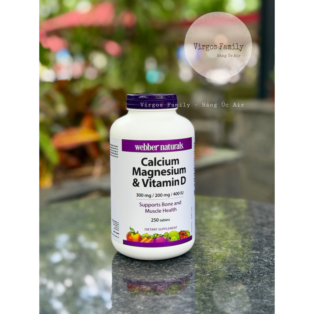 Webber Calcium Magnesium & Vitamin D 250 viên