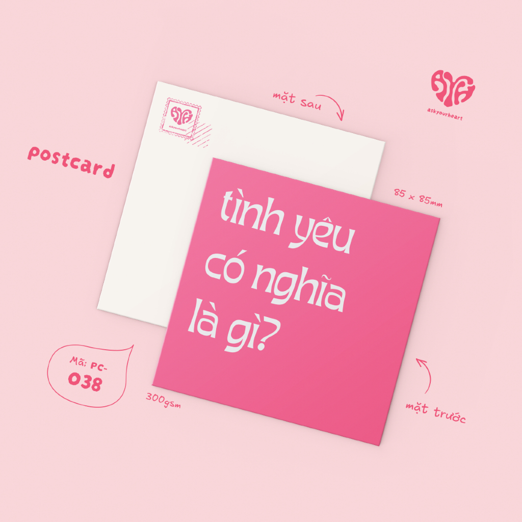 [Postcard] Tình yêu có nghĩa là gì? - Thiệp dễ thương - Bưu thiếp nhắn nhủ yêu thương - askyourheart
