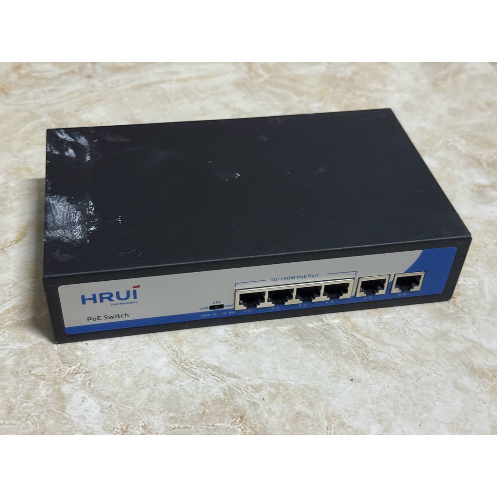 (Hàng cũ) Switch PoE Hrui 6 cổng 100mbps