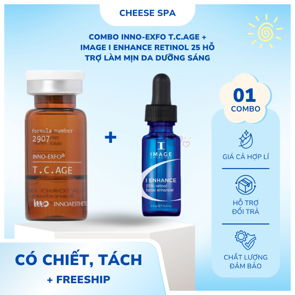 Combo Inno-Exfo T.C.AGE + IMAGE I Enhance Retinol 25 Hỗ Trợ Làm Mịn Da Dưỡng Sáng