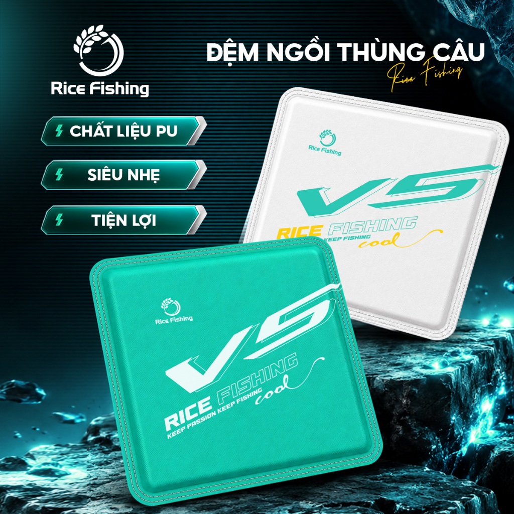 Đệm thùng câu đài V5 Rice FIshing bề mặt PU chống thấm nước chất liệu FOAM PK-60