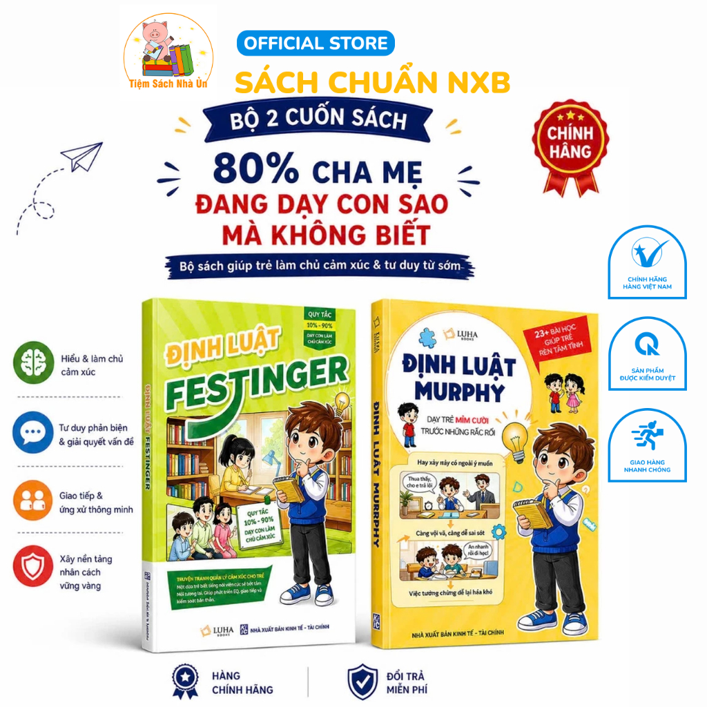 Sách - Combo 2 cuốn: Định luật Festinger + Định Luật Murphy