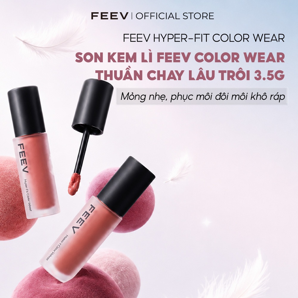 Son Kem Nhung Lì Thuần Chay Blur Min Môi FEEV Hyper-Fit Color Wear 3.5g