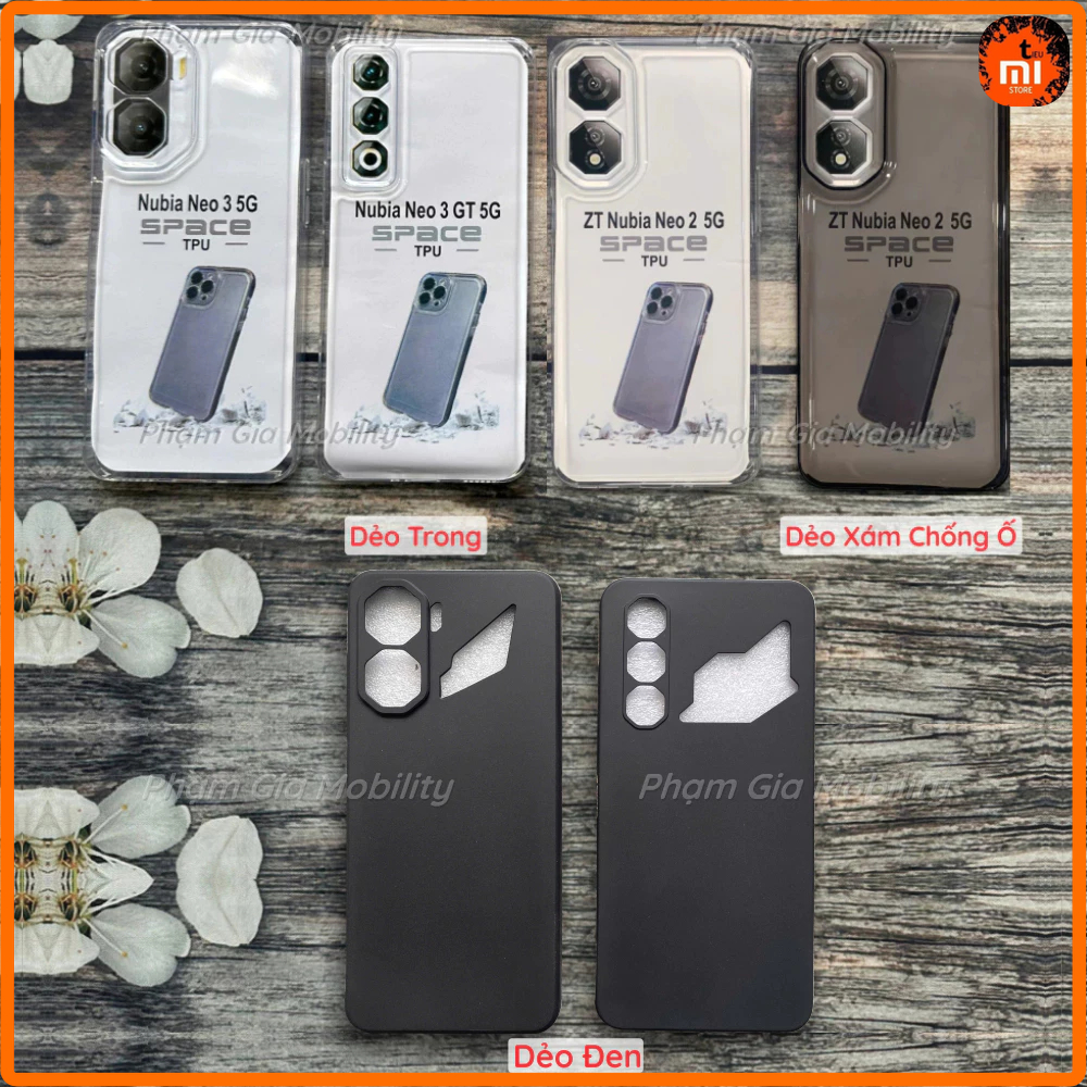 Ốp lưng cho ZTE Nubia Neo 5 Neo5 5GT/ Neo 3 Neo3 GT 2 (Neo2 Gaming) dẻo đen, trong, dẻo xám chống ố 