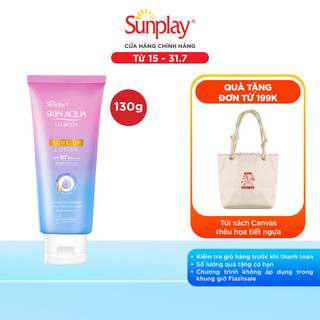 Kem chống nắng nâng tông body, dưỡng thể sáng mịn Sunplay Skin Aqua UV Body Tone up Lavender Lotion SPF 50+ PA++++ 130g