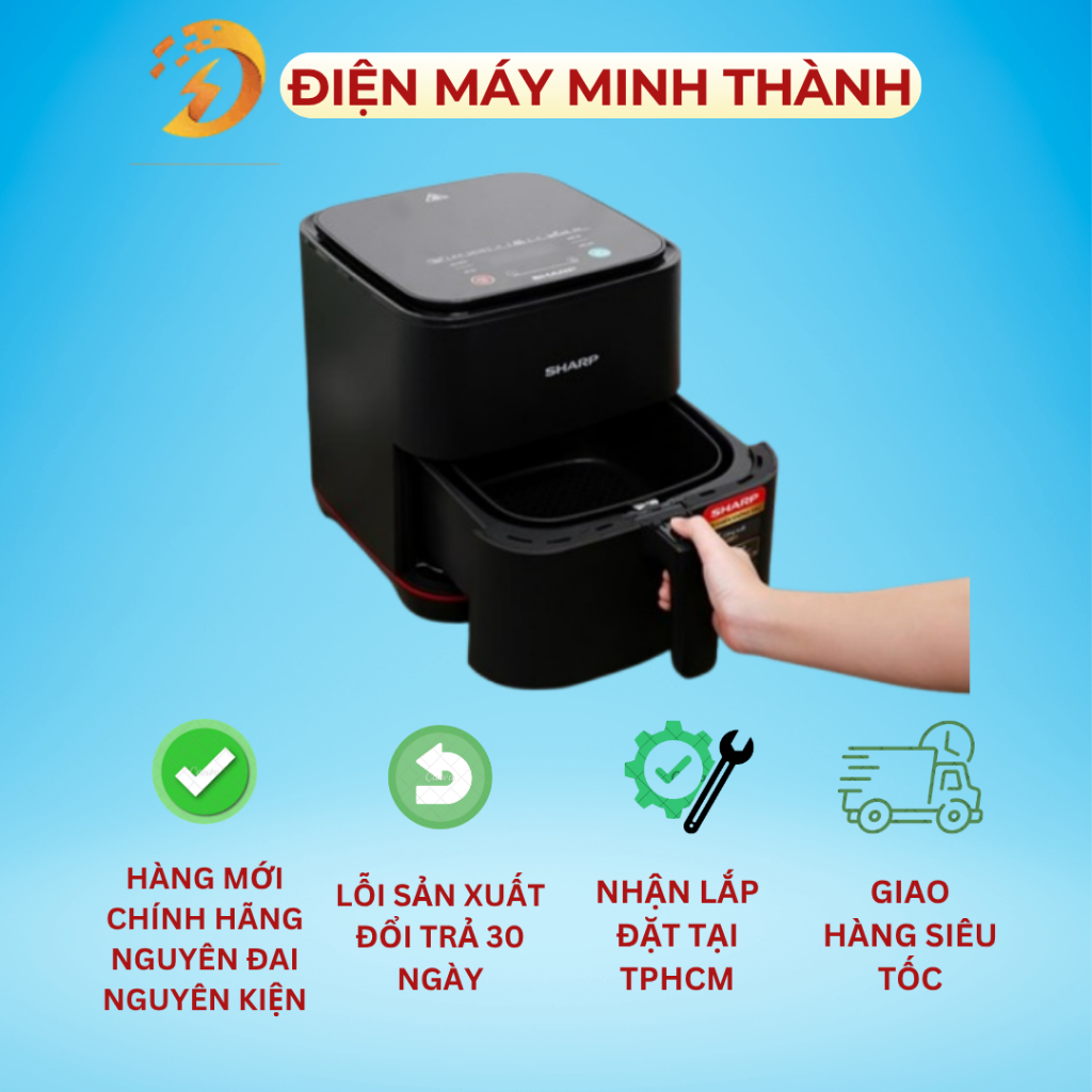 Nồi chiên không dầu Sharp 7 lít KF-AF70EV-BK