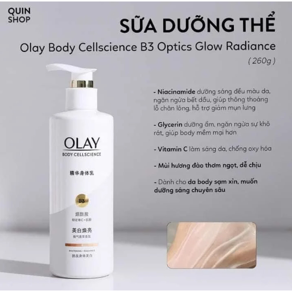 Dưỡng thể Olay B3 Retinol / Olay Whitening dưỡng trắng da