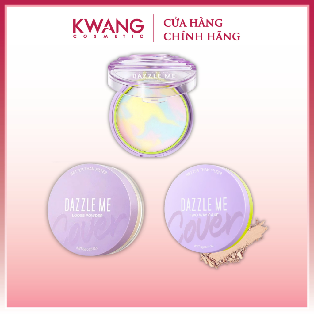 Phấn phủ Dazzle Me Cake Powder/Loose Powder và Dazzle Me Better Than Filter trang điểm mịn lì lâu tr