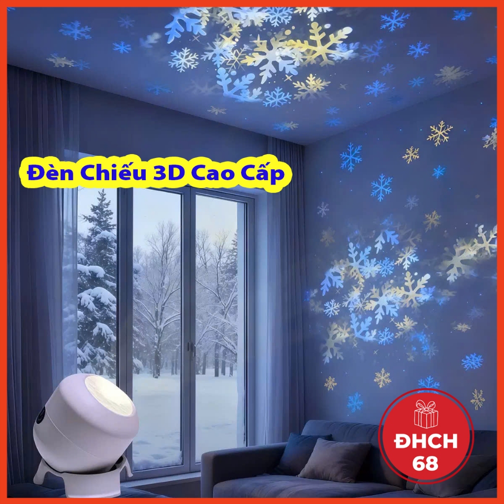 Đèn chiếu 3D tạo hiệu ứng động đại dương, giáng sinh, giao thông, Đèn Led xoay tự động 360 độ, đèn n