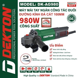 MÁY MÀI GÓC 100MM DÙNG ĐIỆN DEKTON DK-AG980