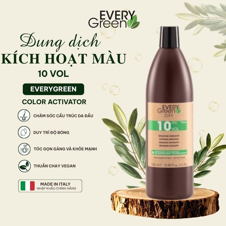 Dung Dịch Kích Hoạt Màu Nhuộm Oxy 10 Vol  EveryGreen 10000ml