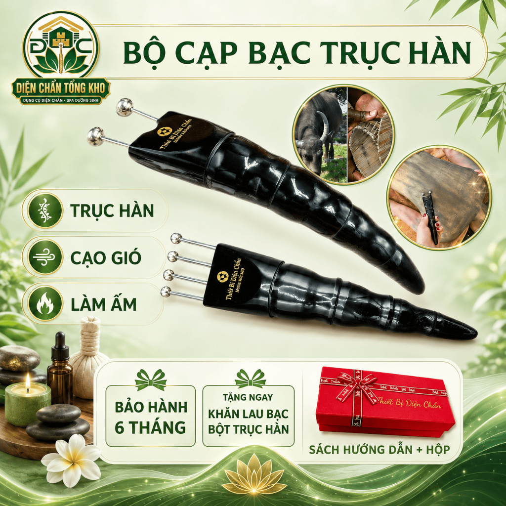 Bọ Cạp Bạc Diện Chẩn Cao Cấp - Bọ Cạp Đánh Gió Bằng Bạc - Dụng Cụ Cạo Gió Massage Diện Chẩn