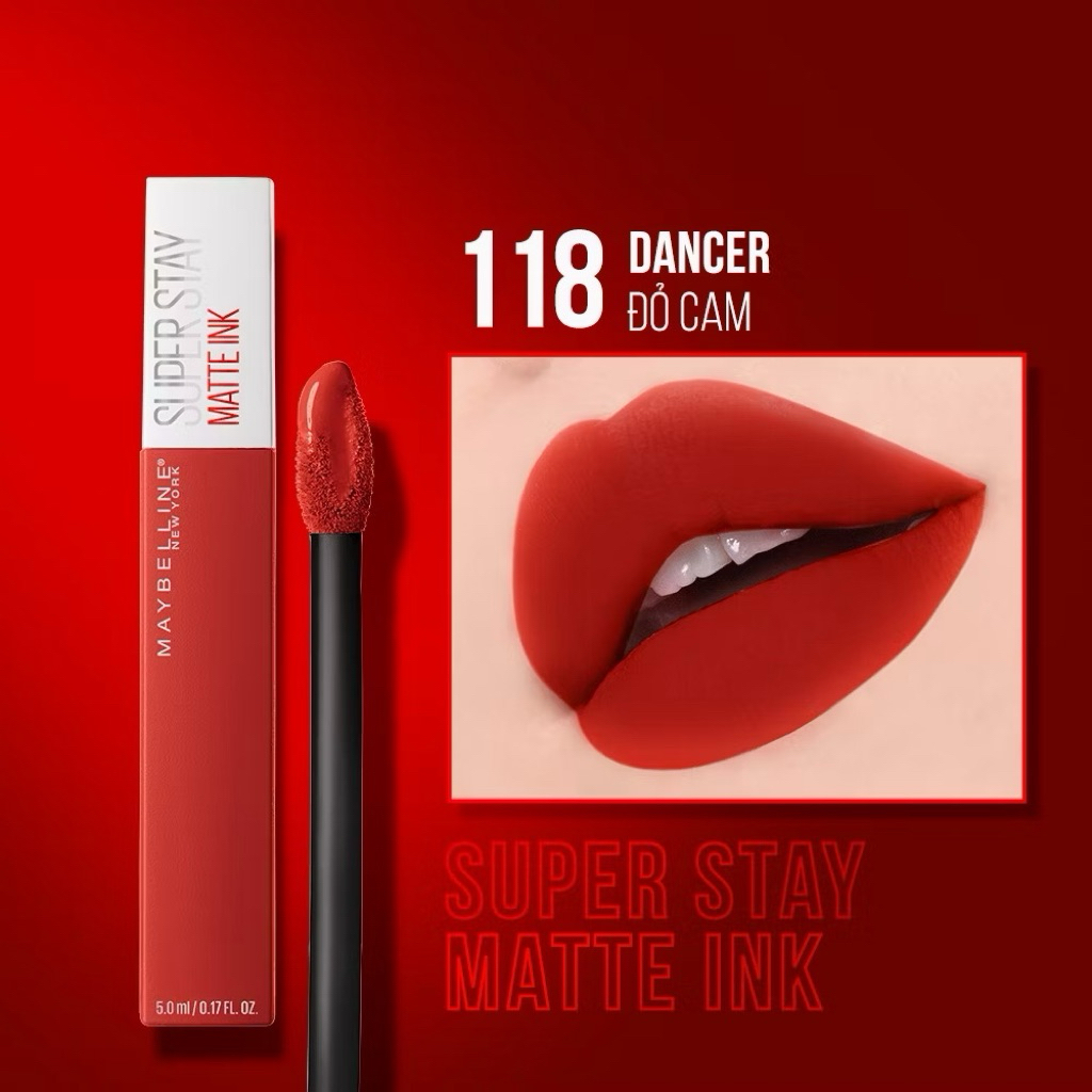 (PASS 02 - date 10/2026- bóc test 1 lần - ngoài sàn 50k) Son Kem Lì Maybelline NY Superstay Matte In