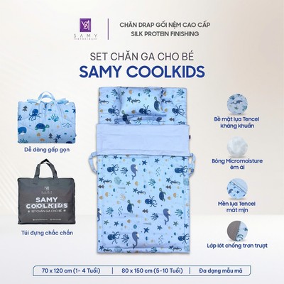 Set Chăn Ga Gối Tiện Ích Cho Bé Samy Coolkids Cao Cấp Đa Dạng Mẫu Mã