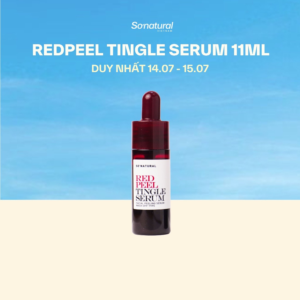 [11ML] Serum Tinh Chất Red Peel So Natural - Peel Da Lành Tính, Đào Th.ả.i Tế Bào Ch.ết & Làm Sáng, Không B.o.ng Tr.ó.c