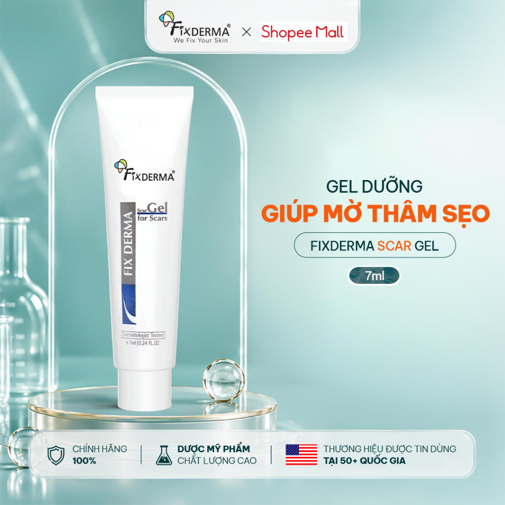 [FIXDERMA] Gel Mờ Thâm Sẹo Fixderma Scar Gel 7ml Giúp Làm Mịn Da Vùng Sẹo Bỏng, Sẹo Lồi - Hùng Lợi