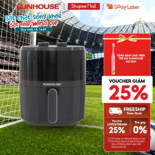 [Bản mới] Nồi chiên không dầu 5L Sunhouse SHD4021 - Khoang chiên trong suốt - Công nghệ Rapid Air 360 độ