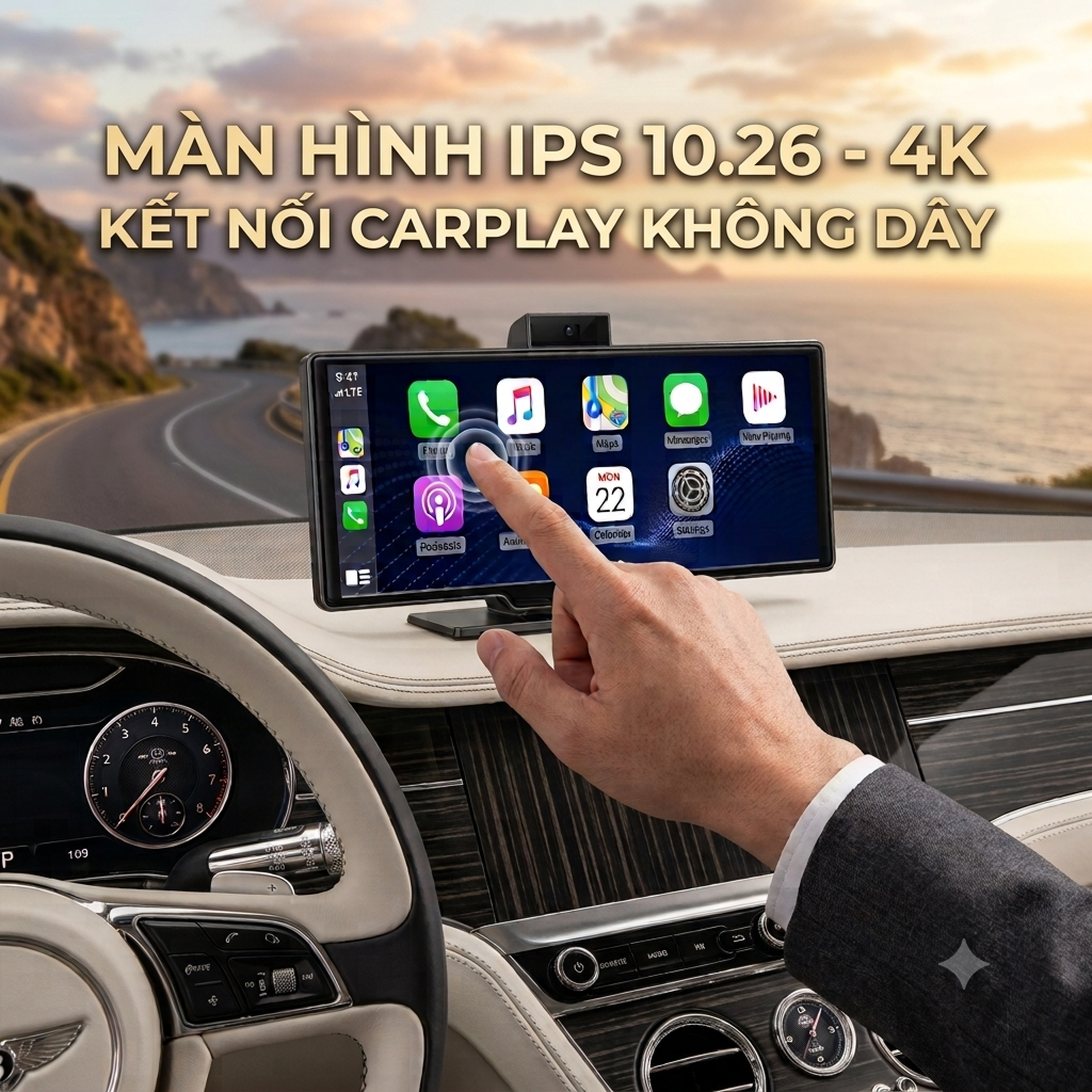 Màn hình IPS Cronus Carplay 10.26 inch - Kết nối Carplay không dây