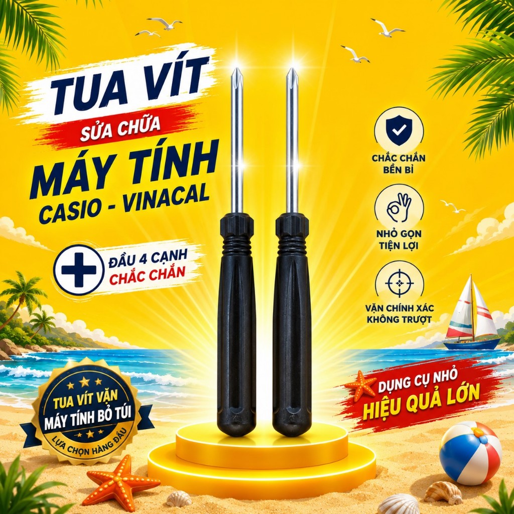 Tua Vít Sửa Máy Tính Casio fx-580VN X, fx-570VN Plus, ES Plus | Tua Vít Mở Ốc Máy Tính Cầm Tay