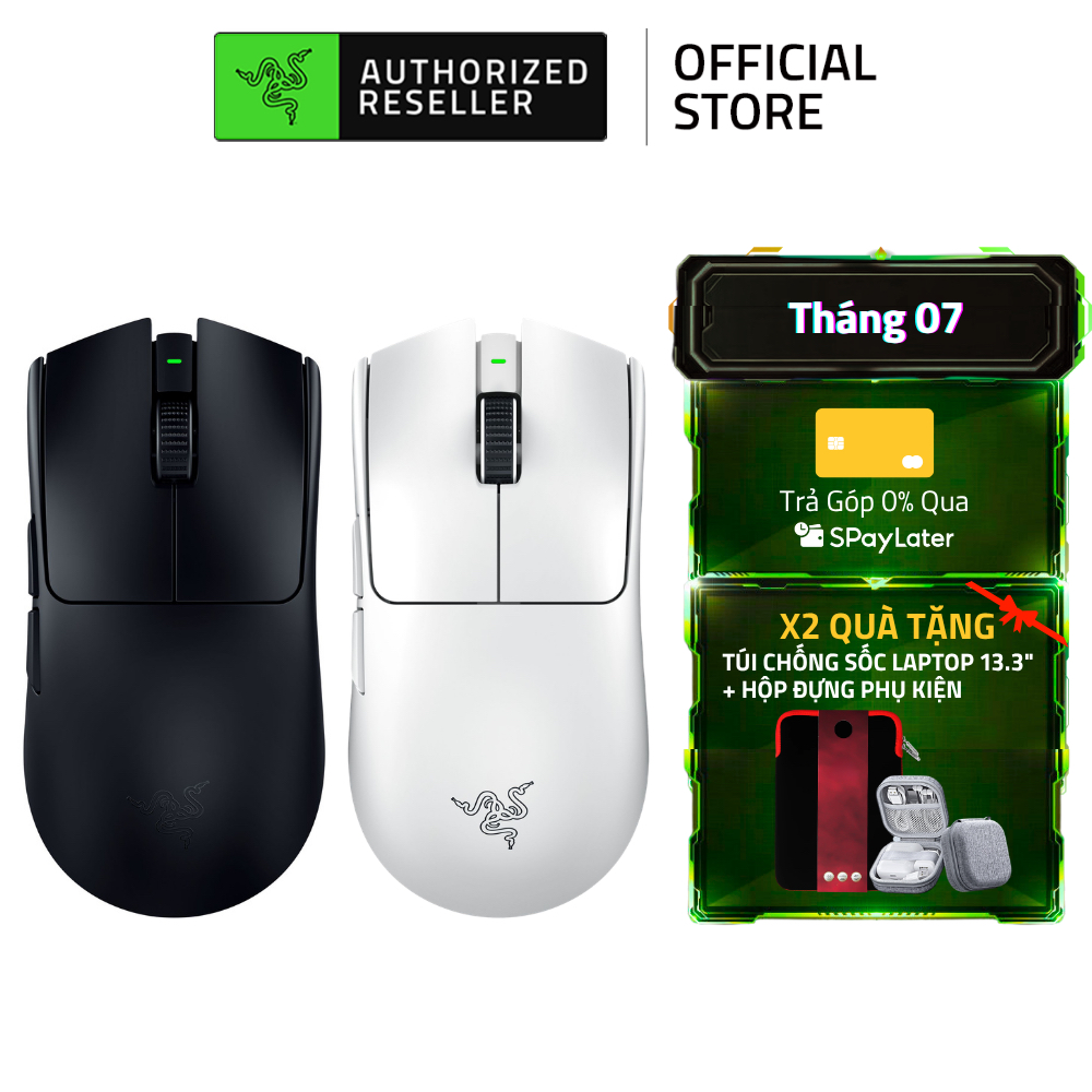 Chuột Gaming Razer Viper V3 Pro Không Dây | Form Đối Xứng | Siêu Nhẹ | Polling 8K Hz | DPI 35K | Swi