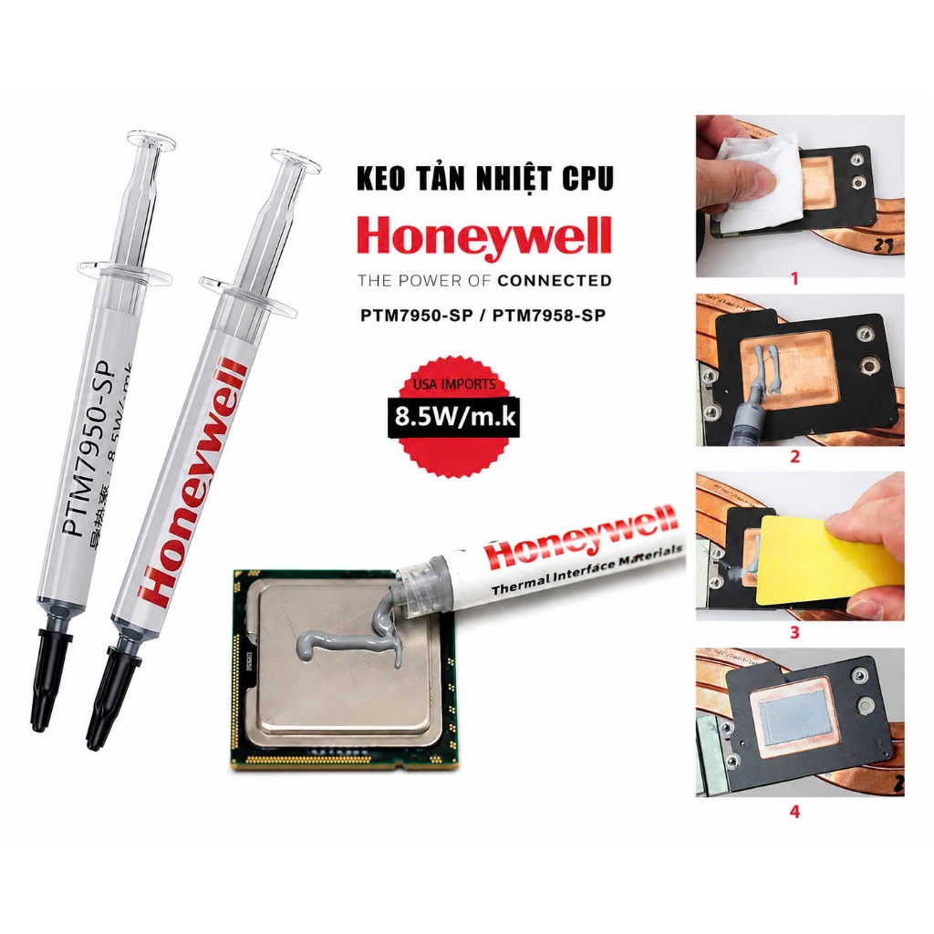 Keo Tản Nhiệt Công Nghiệp HoneyWell PTM7950-SP 4.2 grams - 8.5W/m.K