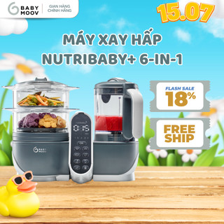 Máy Xay Hấp Đa Năng Babymoov Nutribaby Plus Industrial Grey 6in1