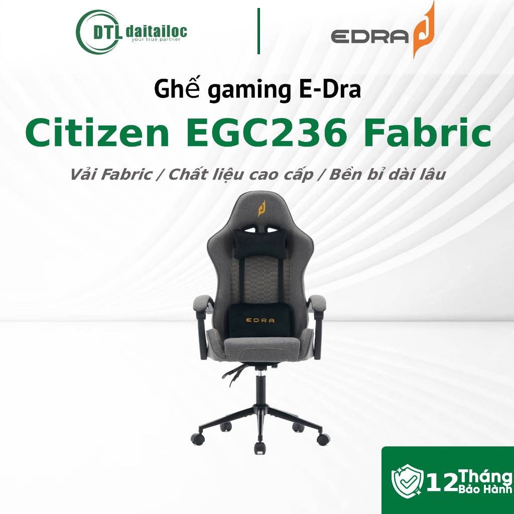 Ghế gaming E-Dra Citizen EGC236 Fabric | Chính hãng | Bảo hành 12 tháng