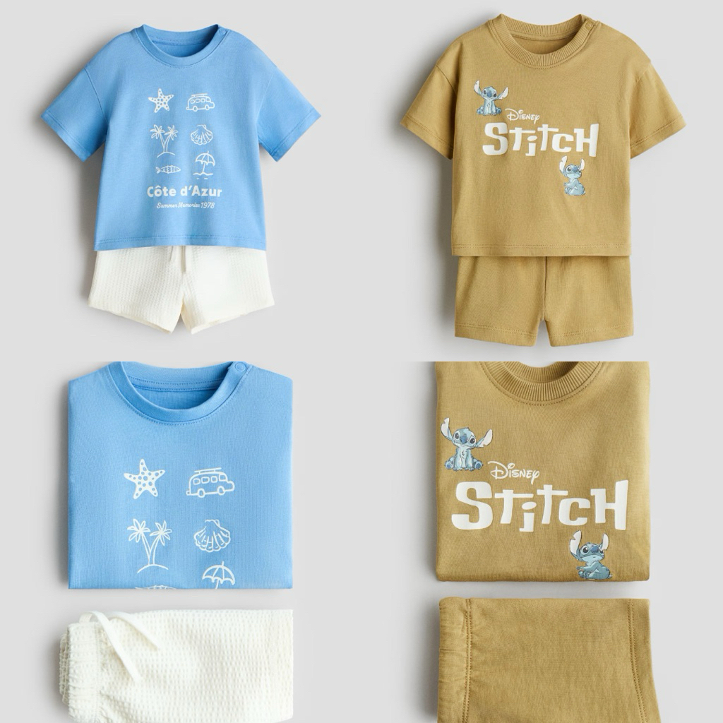 Đồ bộ bé trai HM bé trai dưới 4 tuổi cotton thoáng mịn kiểu đẹp - HM058