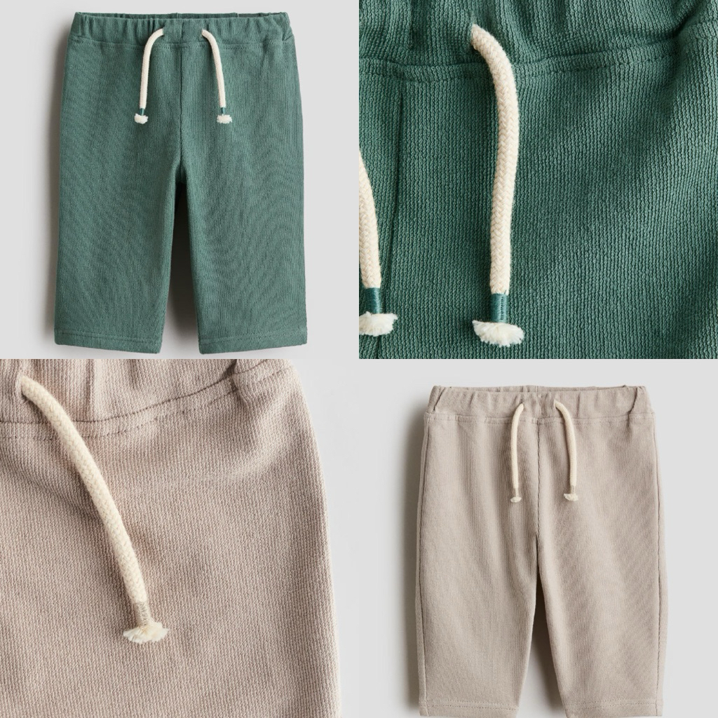 Quần dài HM cho bé từ sơ sinh đến 4 tuổi vải thun gân cotton cao cấp chống muỗi- HM070