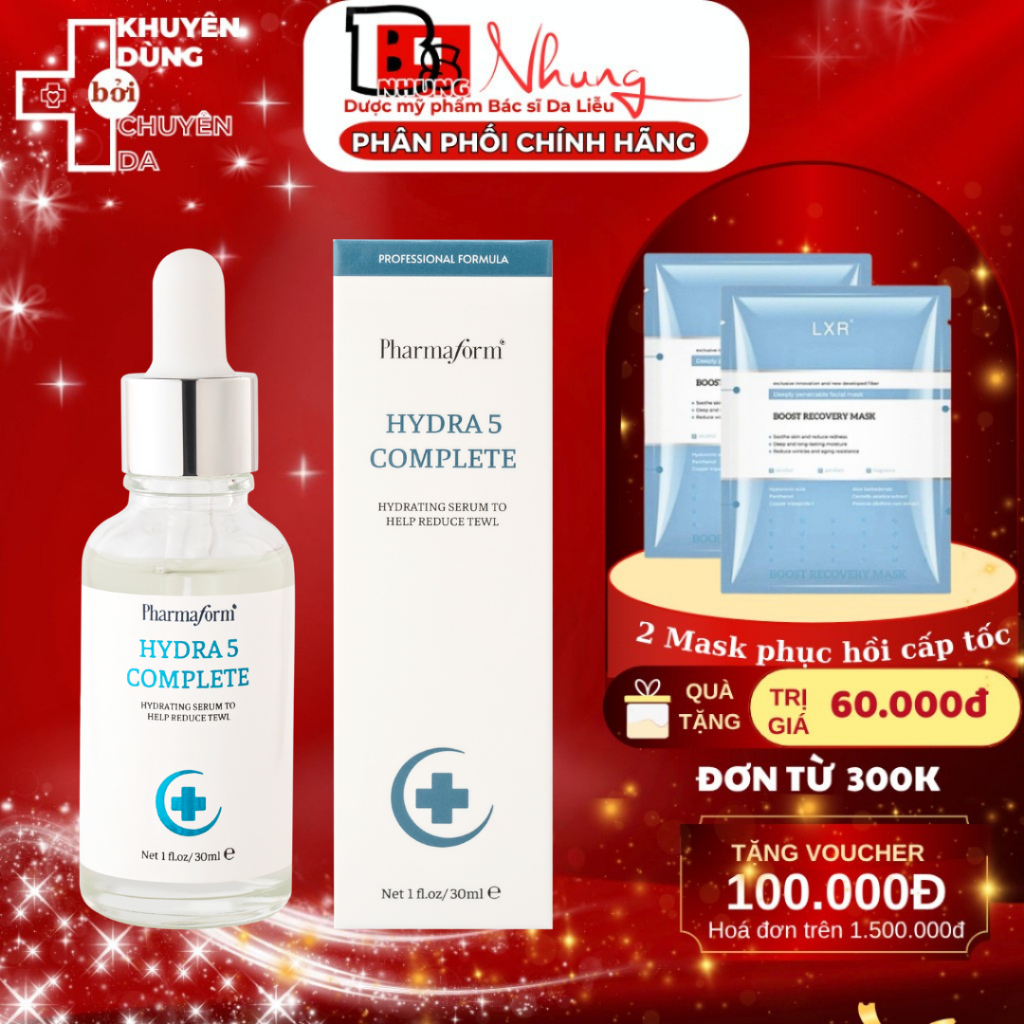 Pharmaform Tinh chất vitamin B5 Hydra 5 Complete Serum Pharmaform - dưỡng ẩm, hỗ trợ phục hồi da 30m
