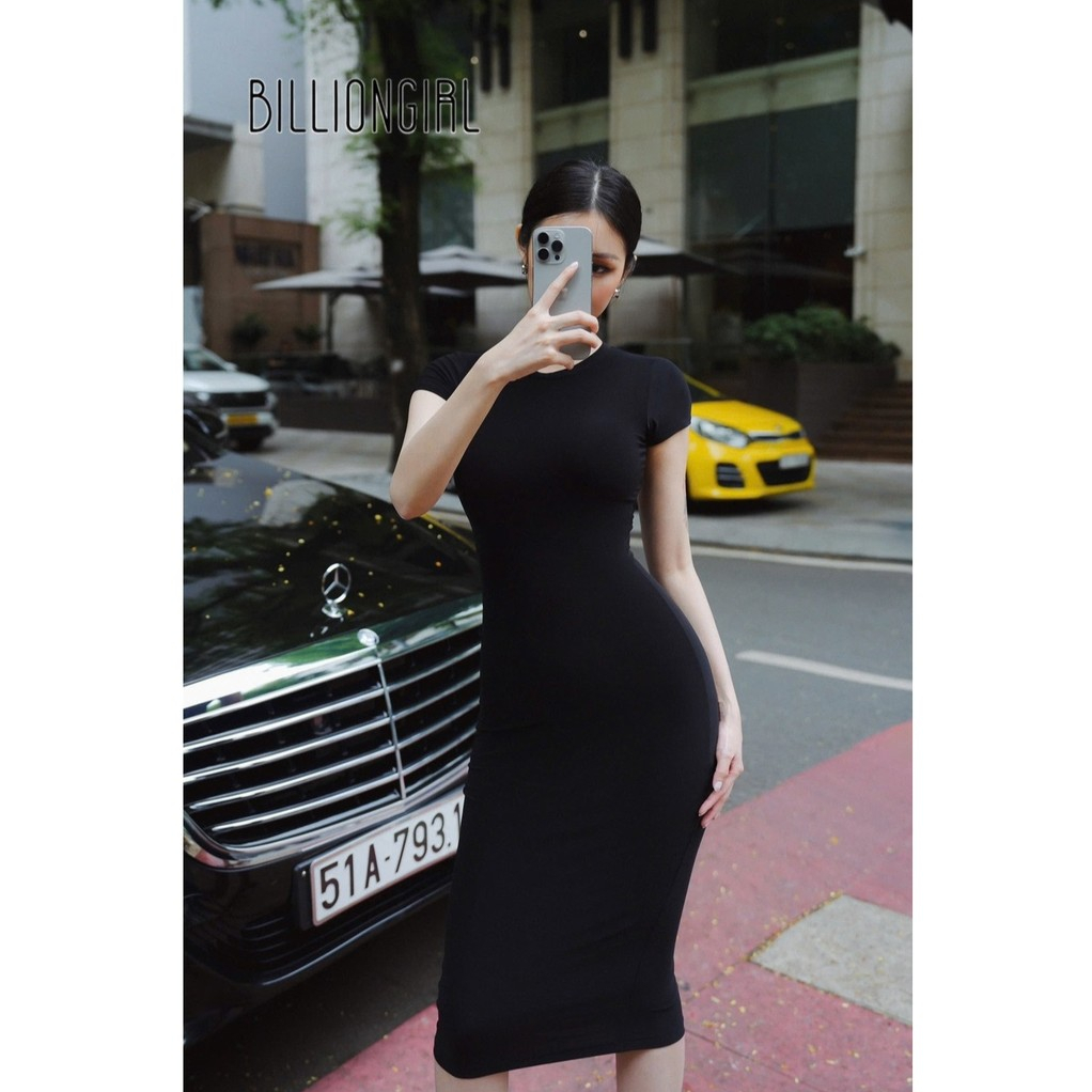 Billion Girl | Kisse Dress đầm tay ngắn basic ôm body