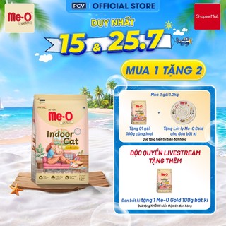 [Tặng 2 quà trên đơn] Thức ăn cho mèo Me-O Gold cao cấp, hạt cho mèo nuôi trong phòng kín (Indoor Cat) 1,2kg