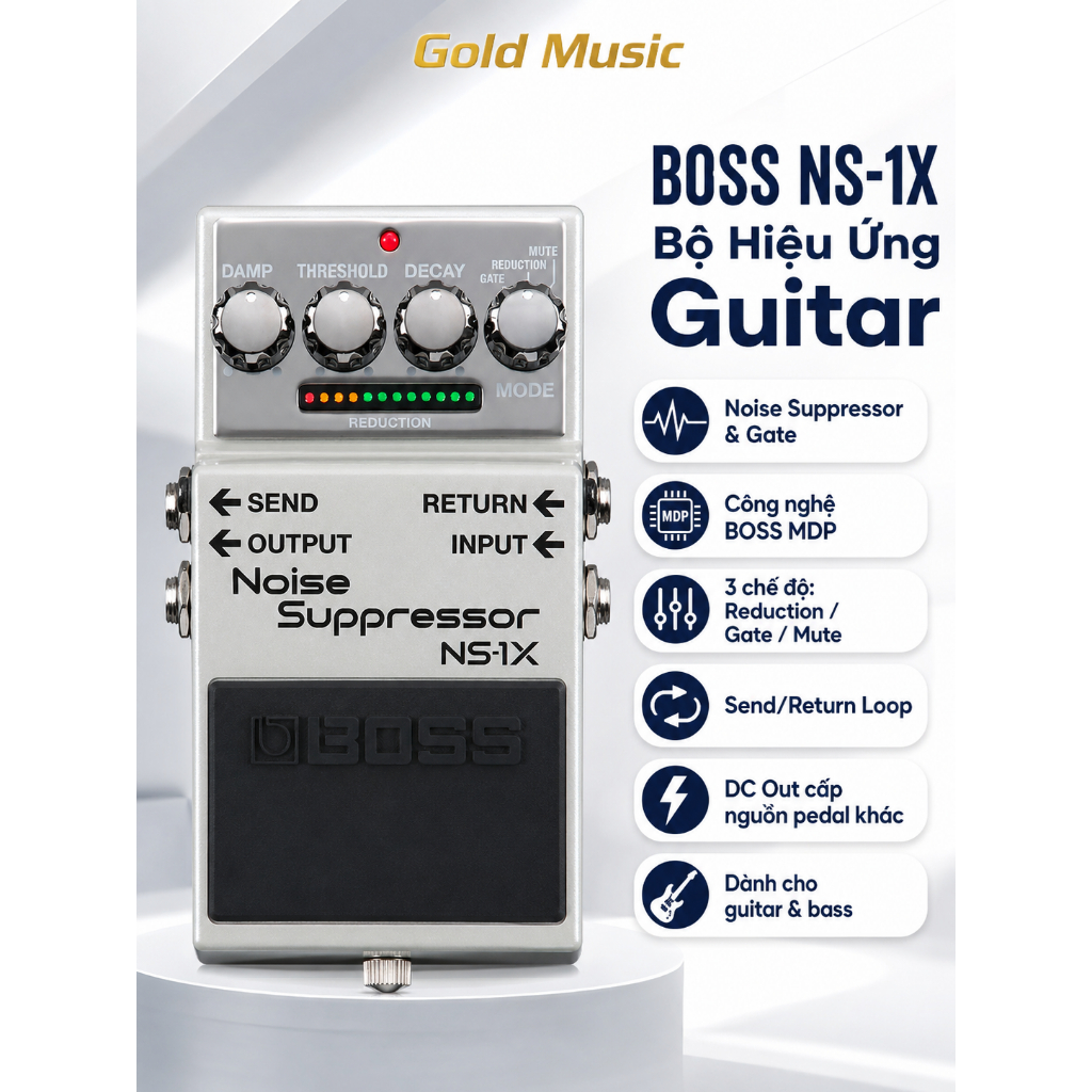 BOSS NS-1X Bộ Hiệu Ứng Guitar Chống Ồn Noise Suppressor