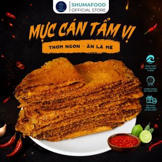 Mực Cán Tẩm Gia Vị Cay 500g ShumaFood - Đặc Sản Nha Trang, Snack Ăn Vặt