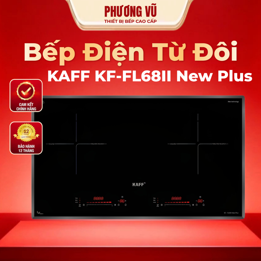 Bếp Từ KAFF KF-FL68II New Plus Chính Hãng - Mặt Kính Schott Ceran, Inverter Tiết Kiệm Điện, BH 5 Năm