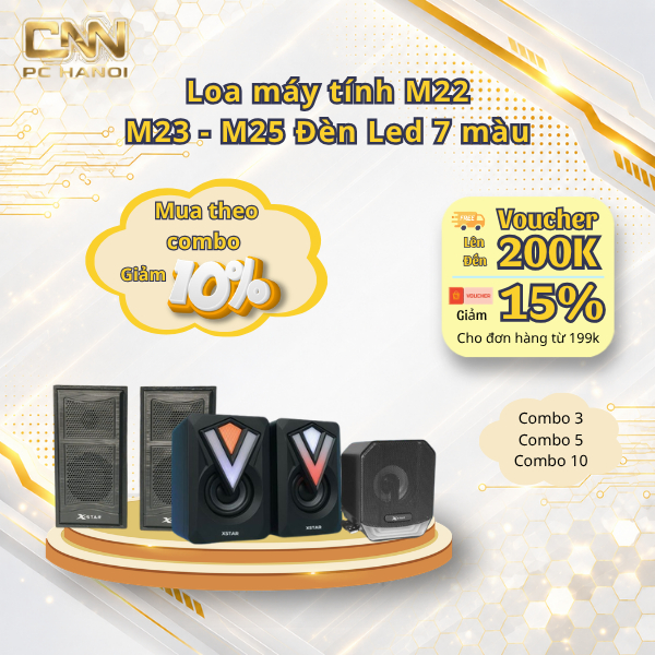 Loa Máy Tính Xstar M22 M23 M25 Có Đèn Led Nhấp Nháy, Âm Thanh Trong, Không Bị Rè