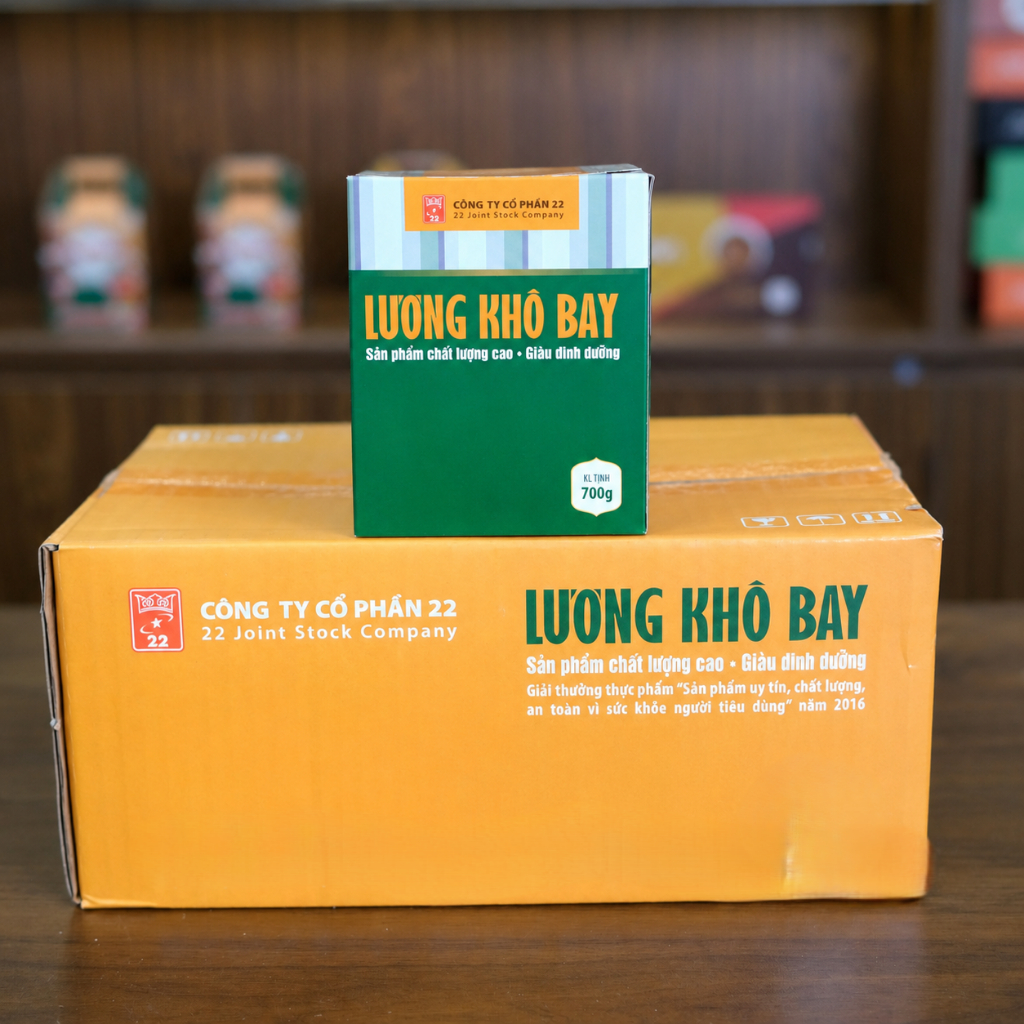 Lương khô Quân Đội- Lương khô Bay 700g (10 gói/ hộp)