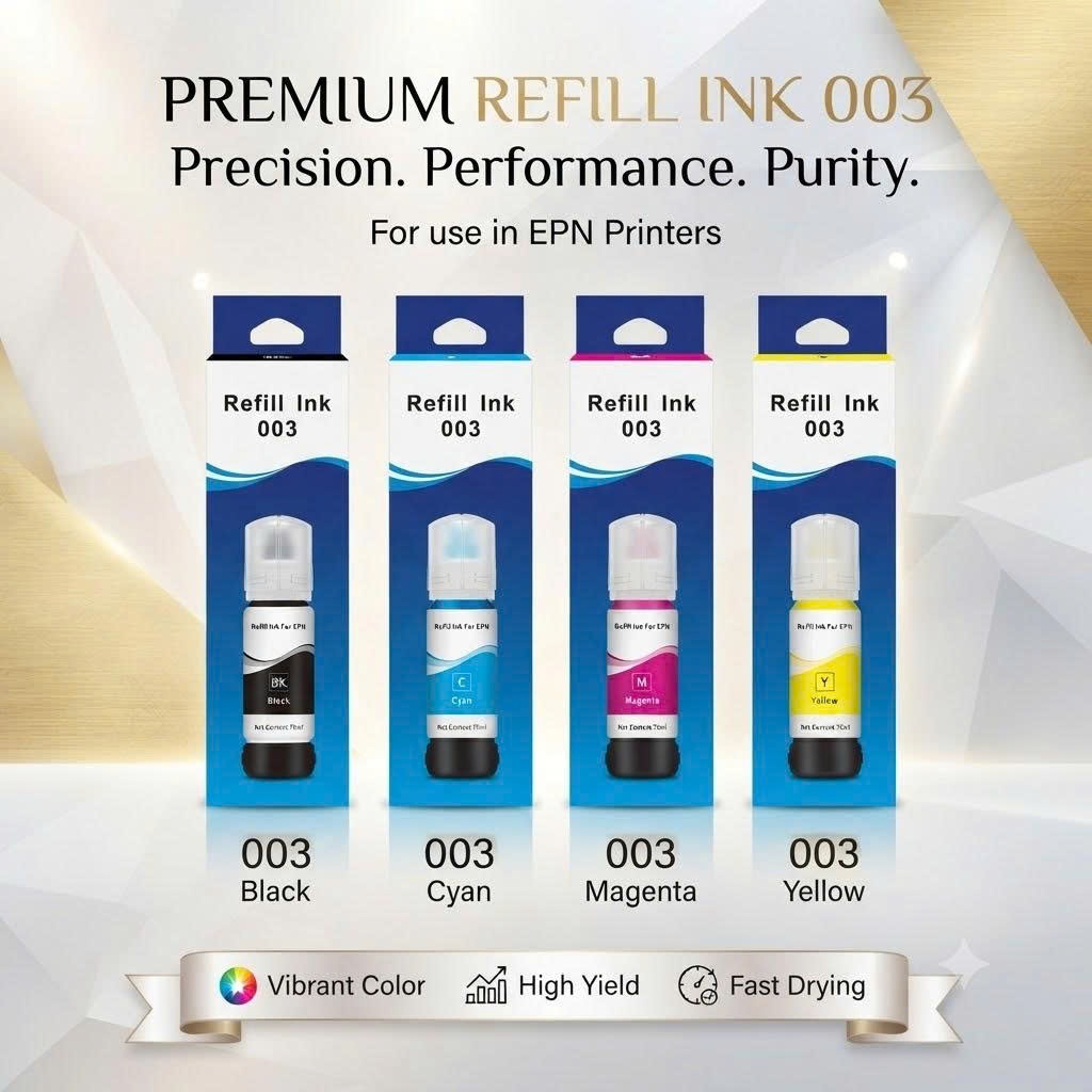 Mực In UNI Ink Refill 003 màu đen-màu (BK)cho epson L3110/ L3150/L1110/L3210/L3250/L1250/L1210 /L121