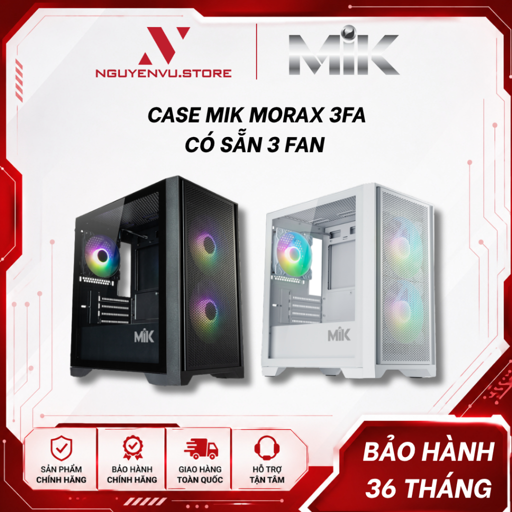Vỏ Case MIK MORAX 3FA - Có sẵn 3 Fan - Hàng Chính Hãng