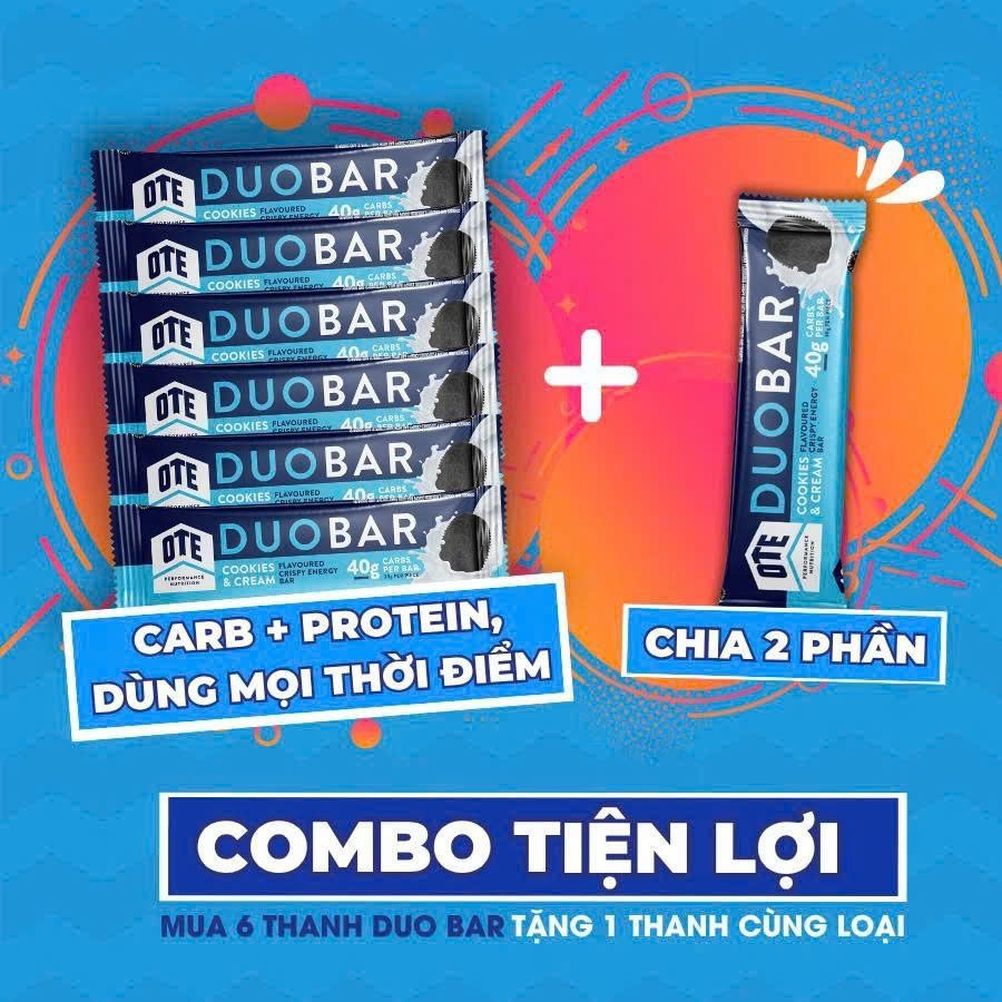 (Mua 6 tặng 1) Thanh Năng Lượng OTE Duo Bar, Healthy Sport Snack, Gấp Đôi Năng Lượng, Tiện Lợi, Carb